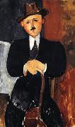 Amedeo Modigliani Seated man with a cane oil painting artist